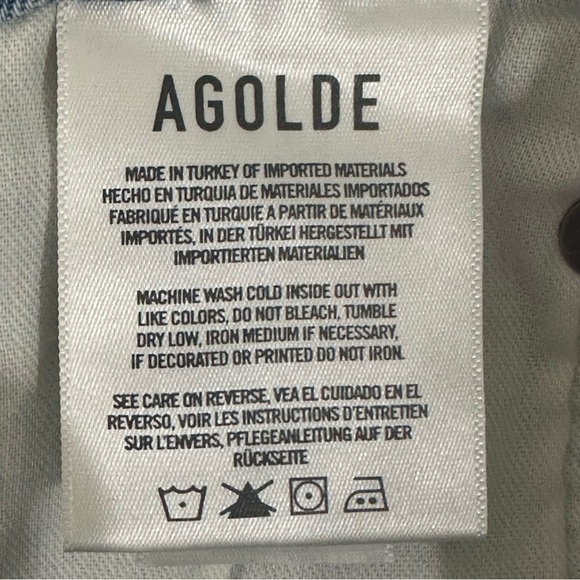 Agolde Riley Crop High Rise Straight Jeans in Bitter - Picture 13 of 15